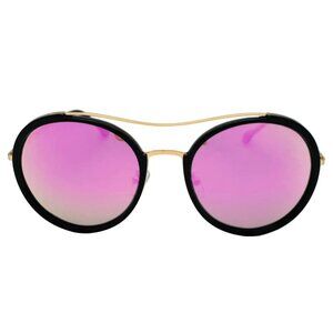 7030 | Pink Mirror Circle Sunglasses